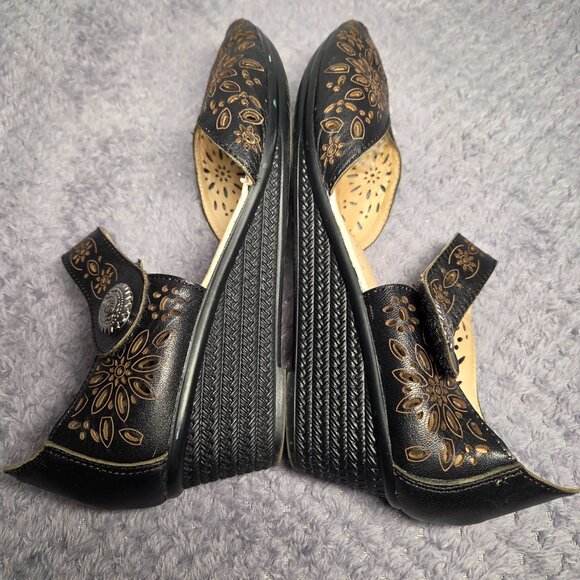 Spring Step Nougat Mary Jane Leather Cut-Out– Size: 7.5-8 (38 EU) Women’s - Picture 3 of 7